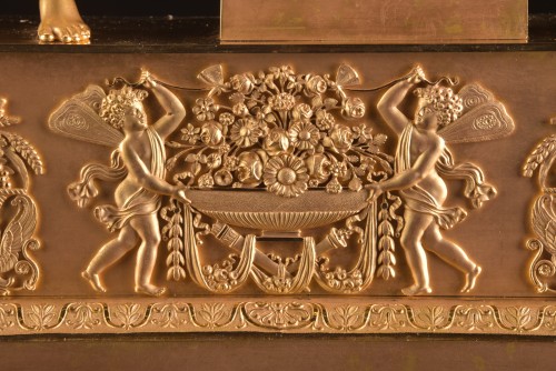 Grande pendule Empire en bronze doré, Le Roy Horlogier du Roi à Paris - Empire
