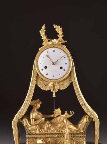 Madame Récamier, signée Bazile-Charles Le Roy (1765-1839) - Horlogerie Style Empire