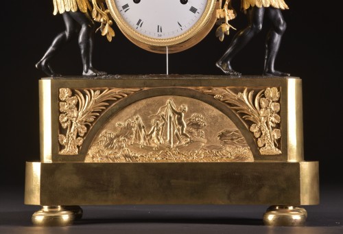 Horlogerie Pendule - Pendule Empire à l'effigie de Paul et Virginie, (1800-1805)