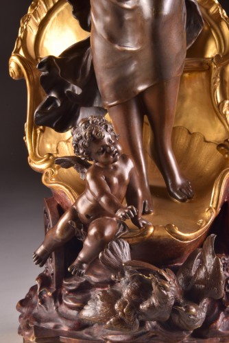 Sculpture Sculpture en Bronze - Le char de l'aurore - Louis Auguste Moreau vers 1880