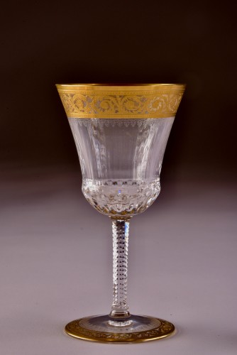 XIXe siècle - Cristal St. Louis Thistle Or Carafe  & 6 verres