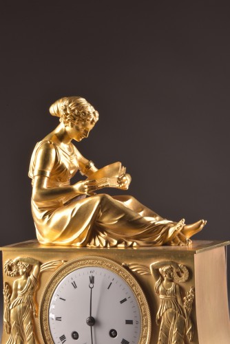 Horlogerie Pendule - Pendule de cheminée Empire  la Lecture