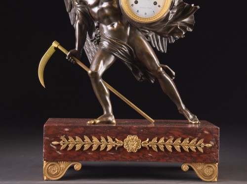Horlogerie Pendule - Pendule Empire en bronze signée Charles Oudin
