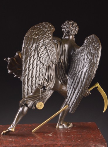 - Pendule Empire en bronze signée Charles Oudin