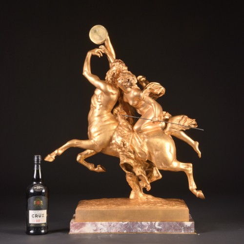« Nessus et Deianeira » bronze doré - A.J. Le Duc (1848-1918) - Sculpture Style 