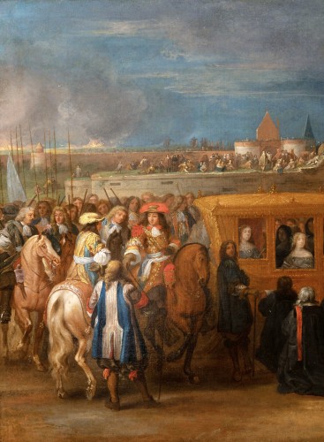 XVIIe siècle - Entrée de Louis XIV à Douai, atelier d’A. F. Van Der Meulen, fin du XVIIe siècle