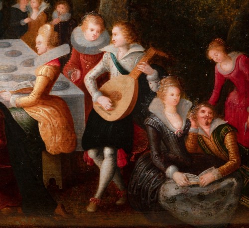 XVIe siècle et avant - Attribué à Louis De Caullery (1582 – 1621) - Banquet avec Venus