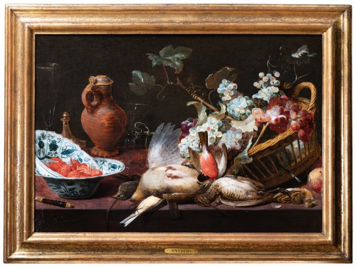 Nature morte aux oiseaux et raisin, atelier de Frans Snyders ( 1579-1657)