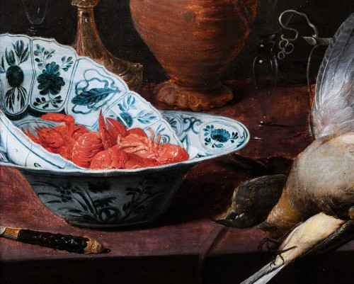 XVIIe siècle - Nature morte aux oiseaux et raisin, atelier de Frans Snyders ( 1579-1657)