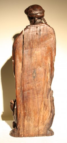 Antiquités - Sainte Marguerite en chêne sculpté, Flandres XVIe siècle