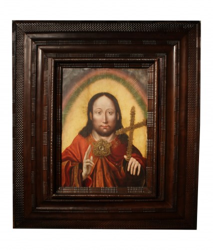 Christ Salvator Mundi, vers 1520 - Atelier de Quentin Massys - Galerie Nicolas Lenté