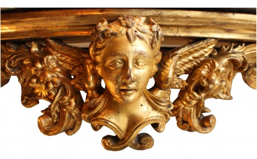 Console aux sirènes en bois doré et sculpté, Florence début du XVIIIe - Galerie Nicolas Lenté