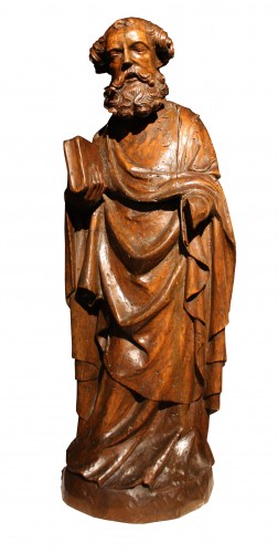 St Pierre en tilleul sculpté - Allemagne XIVe siècle