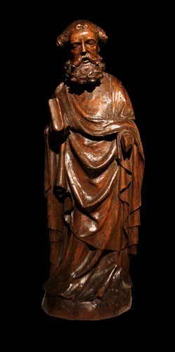Sculpture Sculpture en Bois - St Pierre en tilleul sculpté - Allemagne XIVe siècle