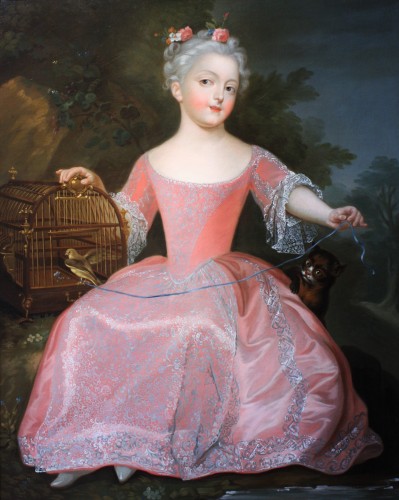 Portrait présumé de Marie-Anne-Victoire de Bourbon, atelier de Pierre Gobert - Tableaux et dessins Style Régence