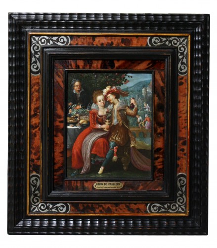 Le banquet - Attribué à Louis de Caullery (1580-1621) - Tableaux et dessins Style Louis XIII