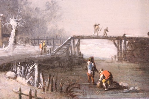 Louis XIII - Paysage d'hiver à la ferme, entourage de Klaes Molenaer, XVIIe siecle