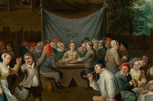 Les noces paysannes, attribué a David Teniers le Jeune, XVIIe siecle - Galerie Nicolas Lenté