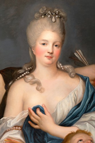 Louis XV - Portrait de femme en Venus désarmant Amour, entourage de Carle Van Loo (1705-1765)