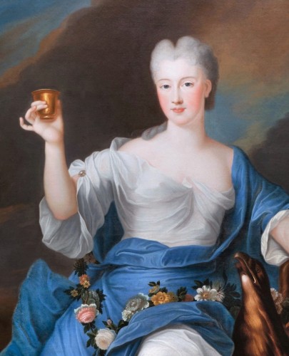 Tableaux et dessins Tableaux XVIIIe siècle - Portrait de la princesse de Bourbon en Hébé, Pierre Gobert, vers 1730