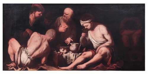 Tableaux et dessins Tableaux XVIIe siècle - Antonio Carneo (1637-1692) - Le repas des prisonniers