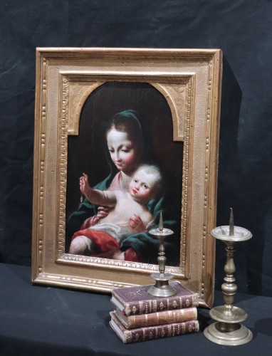Tableaux et dessins Tableaux XVIIe siècle - Vierge à l'Enfant, École vénitienne du 17e siècle
