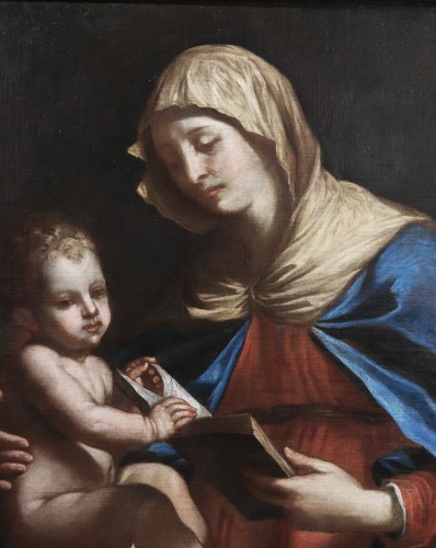 Tableaux et dessins Tableaux XVIIe siècle - Bartolomeo Gennari (1594-1661) - Madone et Enfant