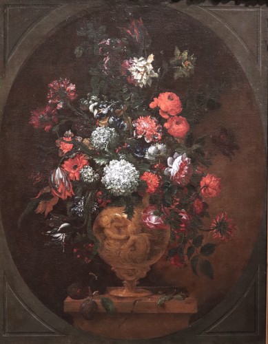 Bartolomeo Bimbi ( 1648-1729) - Vase de fleurs - Tableaux et dessins Style Louis XIV
