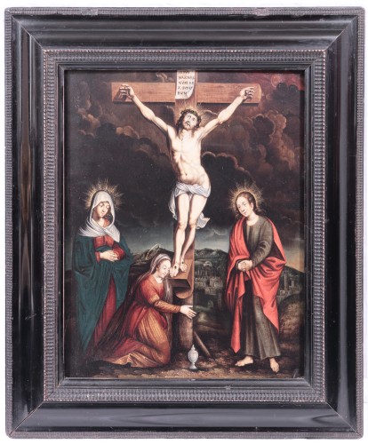 Crucifixion Maître flamand XVIe siècle