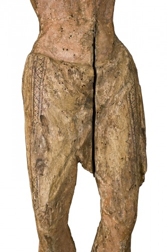 Sculpture Sculpture en Bois - Grand Christ en bois polychromie originale, Toscane XIIIe siècle