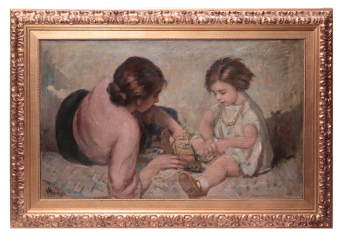 Giuseppe Mascarini (1877- 1954) - Mère et enfant