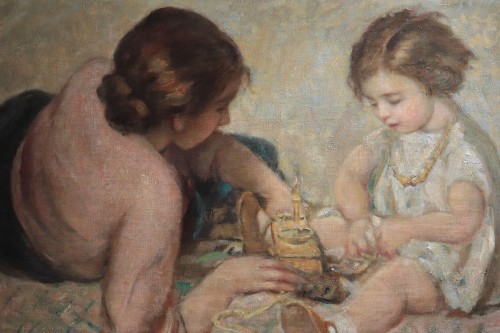 Giuseppe Mascarini (1877- 1954) - Mère et enfant - Numero 7 Antiquariato