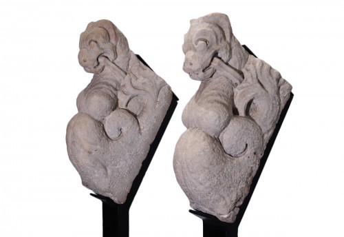 Paire de sculptures en marbre, Italie XVe siècle