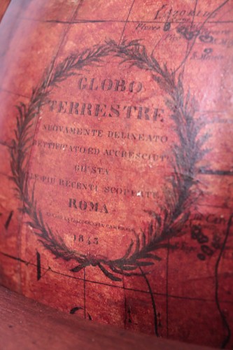 XIXe siècle - Globe terrestre, Italie 1845