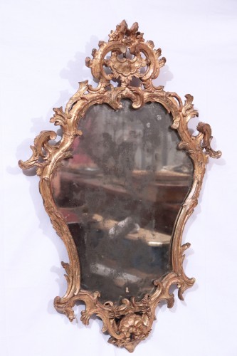 Miroir en bois doré,  Italie 18e siècle - Numero 7 Antiquariato