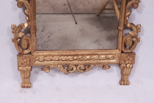 Miroirs, Trumeaux  - Miroir en bois doré, Toscane, XVIIIe siècle
