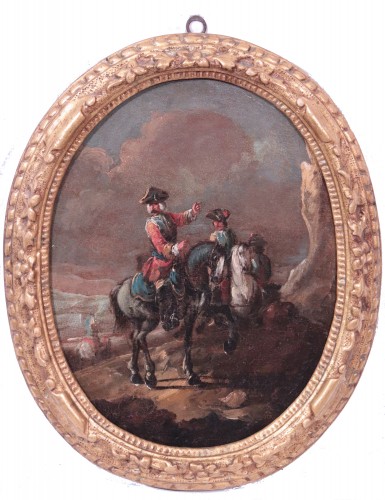 Giuseppe Zais (1709-1784) - Chevaliers et Paysage - Tableaux et dessins Style Louis XV