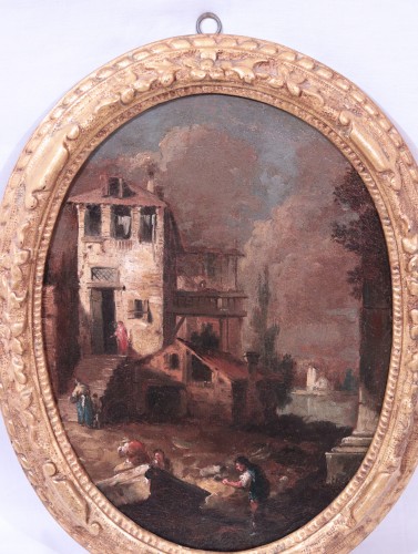 Giuseppe Zais (1709-1784) - Chevaliers et Paysage - Numero 7 Antiquariato