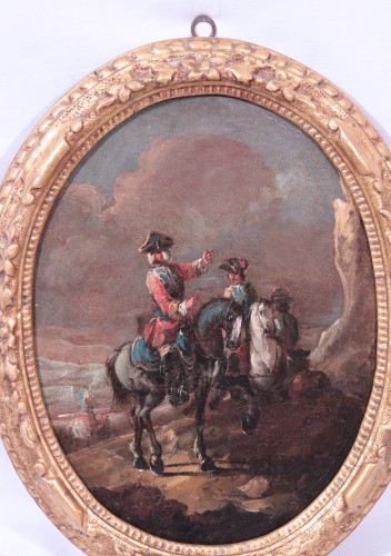XVIIIe siècle - Giuseppe Zais (1709-1784) - Chevaliers et Paysage