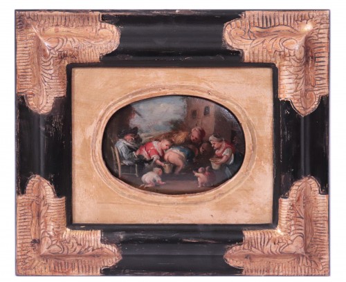 Faustino Bocchi (Brescia 1659 - 1741) - Paire de petites scènes - Numero 7 Antiquariato