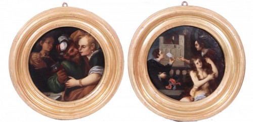 Paire de tableaux - Pietro Della Vecchia (1603 - 1678)