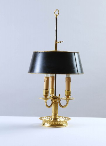 Luminaires Lampe - Lampe bouillotte en bronze doré