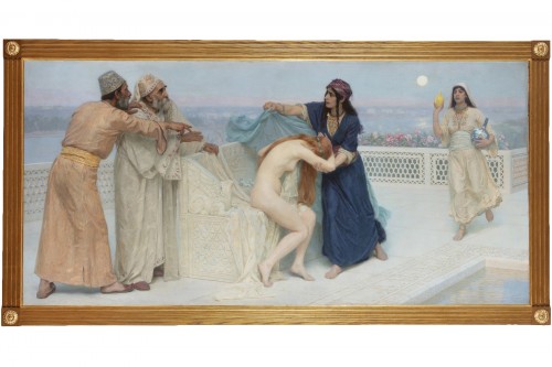 Important tableau orientaliste de Laurits Tuxen (Copenhague 1853-1927)