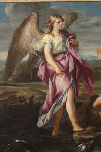 Tobias et l'ange -  Marco Benefial (1684-1764) - Tableaux et dessins Style Louis XIV