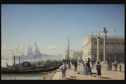 Vue de Venise -  Peder Mork Monsted (1859 - 1941) - Tableaux et dessins Style Napoléon III