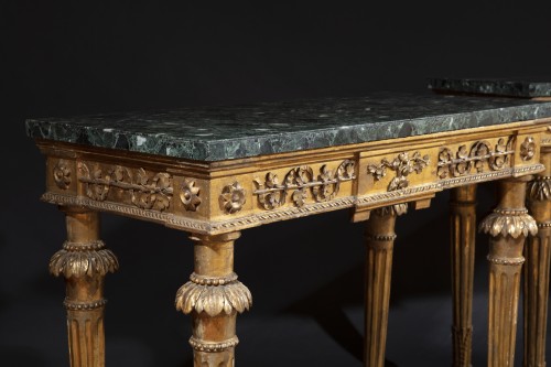Paire de consoles Génoises fin XVIIIe - Mobilier Style Louis XVI