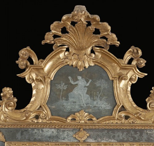 Miroirs, Trumeaux  - Miroir venitien du milieu du XVIII siecle