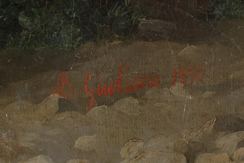 Vue sur le lac Majeur -  Bartolomeo Giuliano (1825 - 1909)  - Phidias Antiques