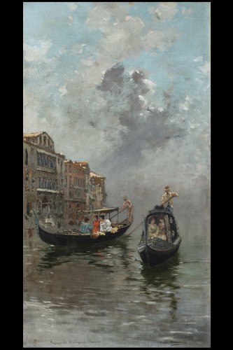 XIXe siècle - Promenade à Venise - Carlo Brancaccio (1861 - 1920)