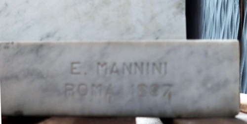 Sculpture Sculpture en Marbre - Statue en marbre de Carrare signée E.Mannini 1887